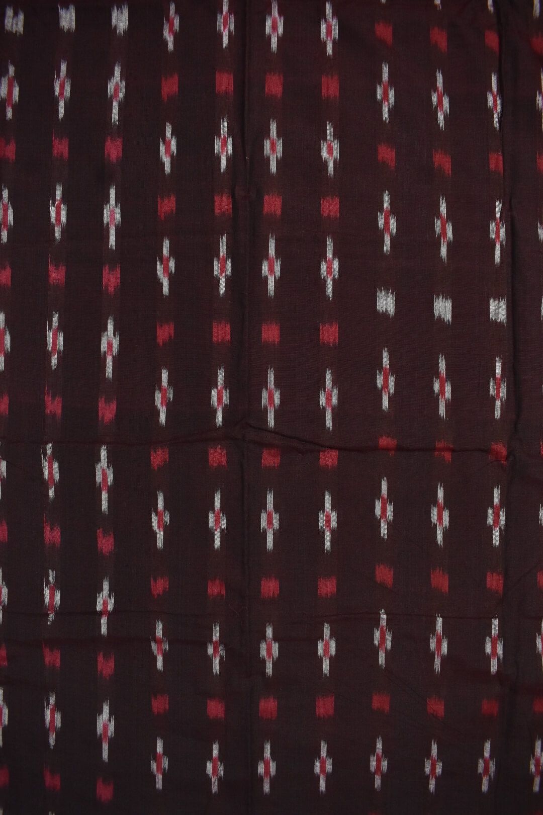 Maroon Colour Sambalpuri Handloom Cotton Dress Material - Image 5