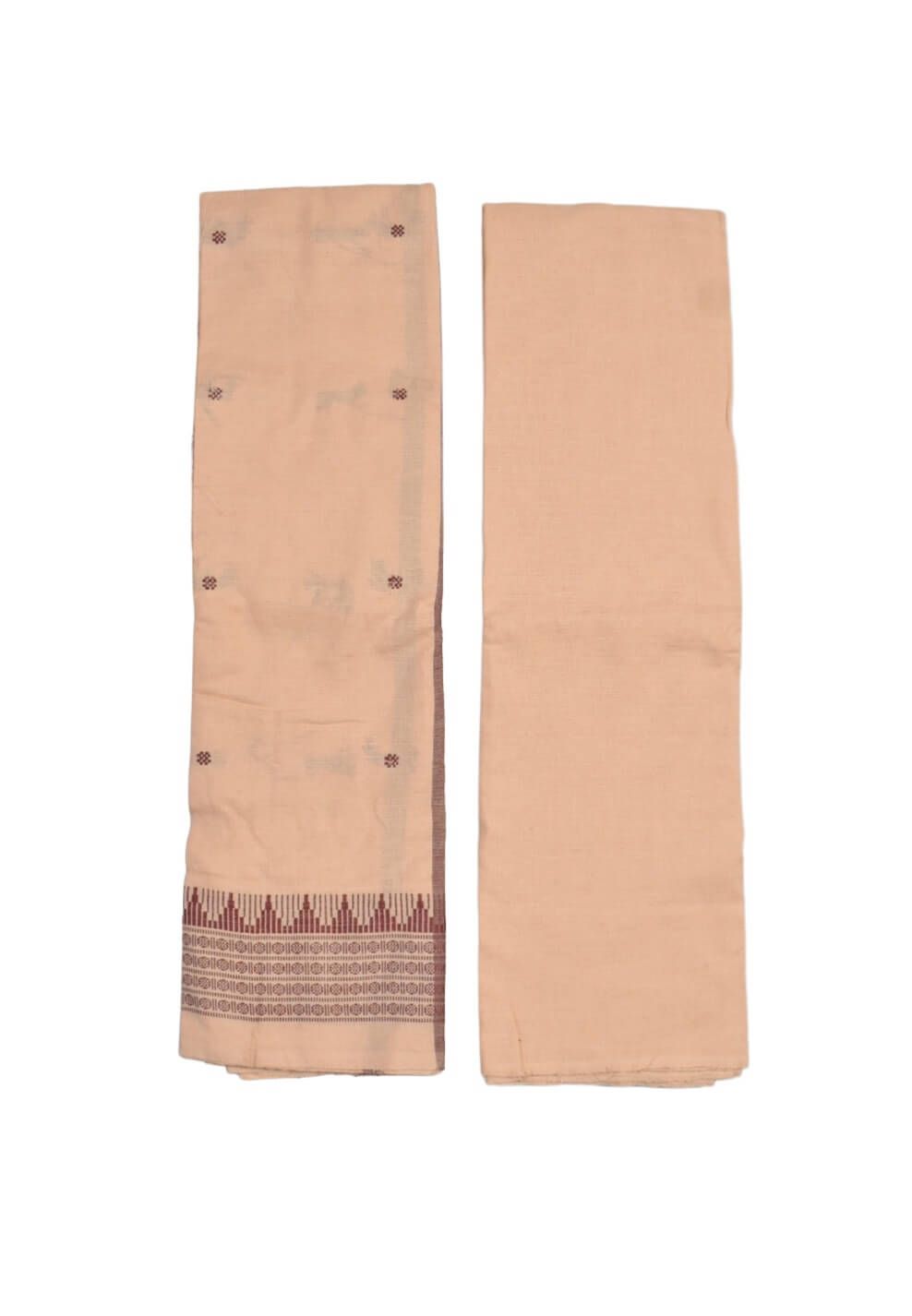 Maroon Colour Sambalpuri Handloom Cotton Dress Material - Image 2