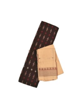 Maroon Colour Sambalpuri Handloom Cotton Dress Material