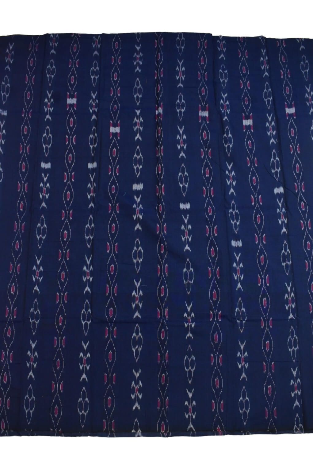 Blue Colour Sambalpuri Handloom Cotton Dress Material - Image 4