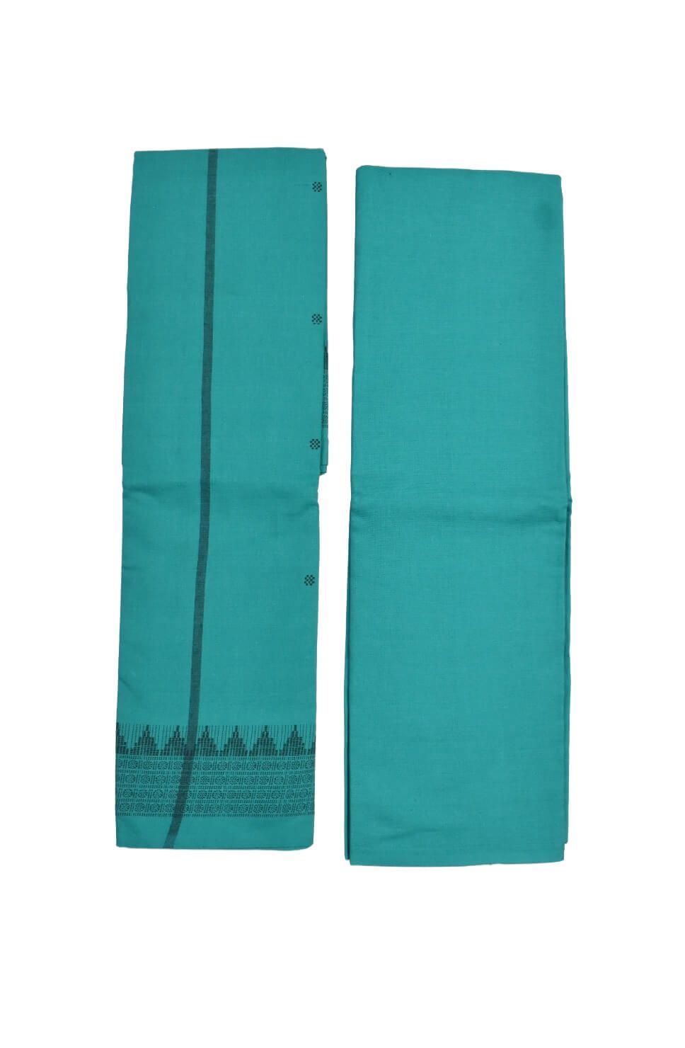 Blue Colour Sambalpuri Handloom Cotton Dress Material - Image 2