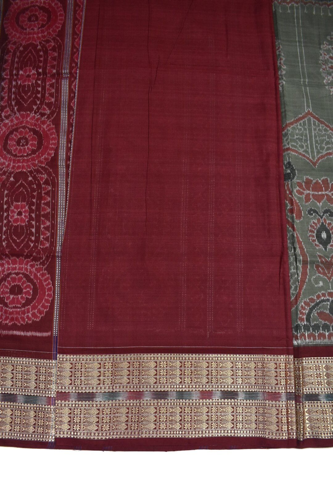 Lite Colour Sambalpuri Handloom Cotton Bandha Saree - Image 5