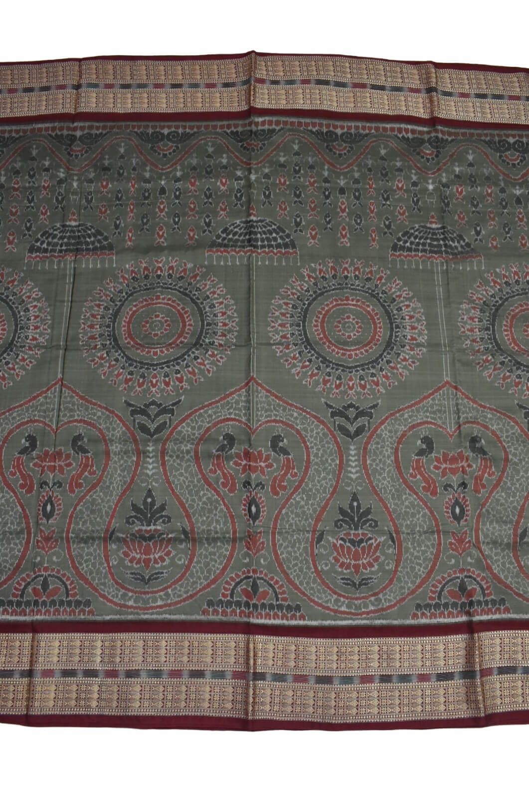 Lite Colour Sambalpuri Handloom Cotton Bandha Saree