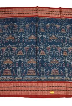 Green Colour Sambalpuri Handloom Cotton Bandha Saree