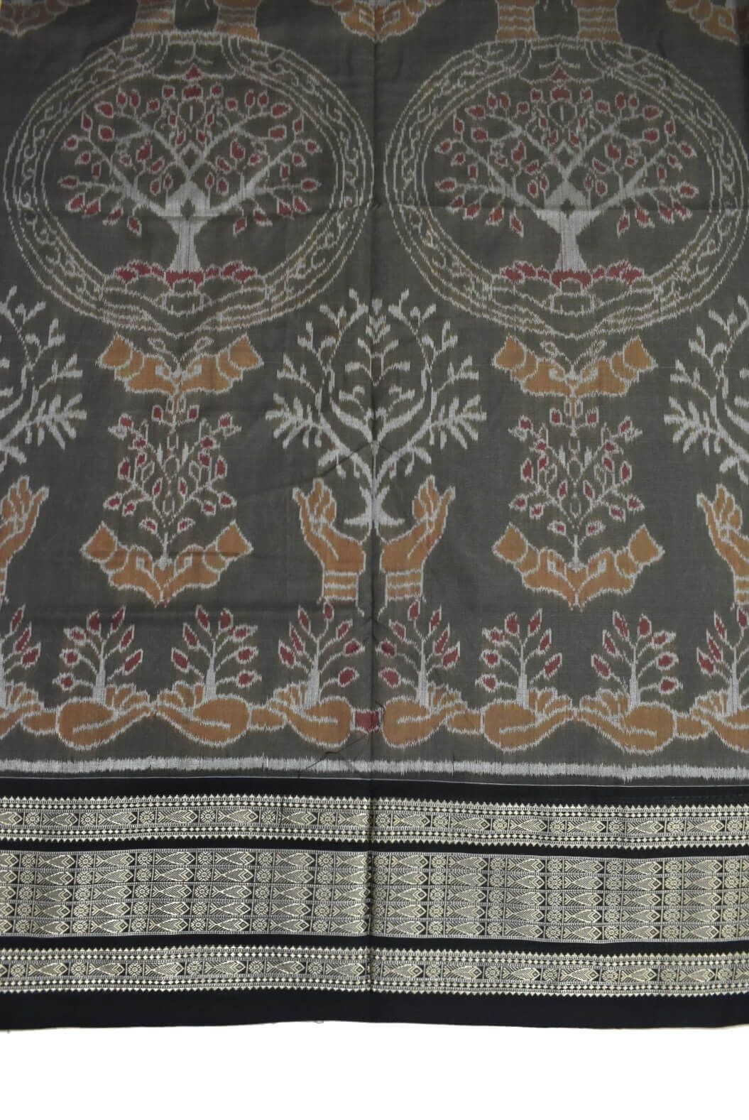 Lite Colour Sambalpuri Handloom Cotton Bandha Saree - Image 4