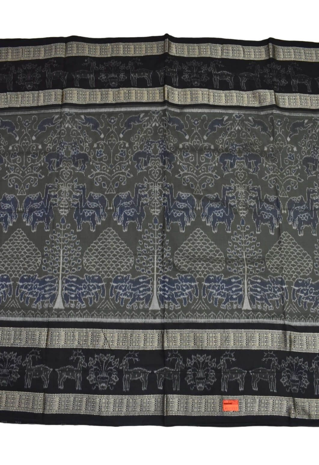 Lite Colour Sambalpuri Handloom Cotton Bandha Saree