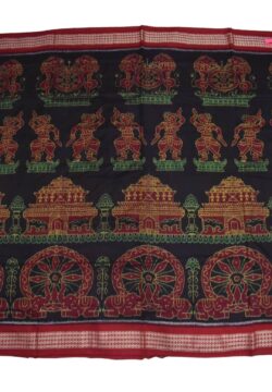 Black Colour Sambalpuri Handloom Cotton Bandha Saree