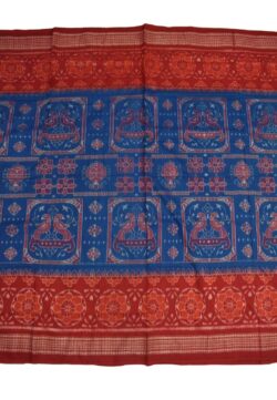 Blue Colour  Sambalpuri Handloom Cotton  Bandha Saree