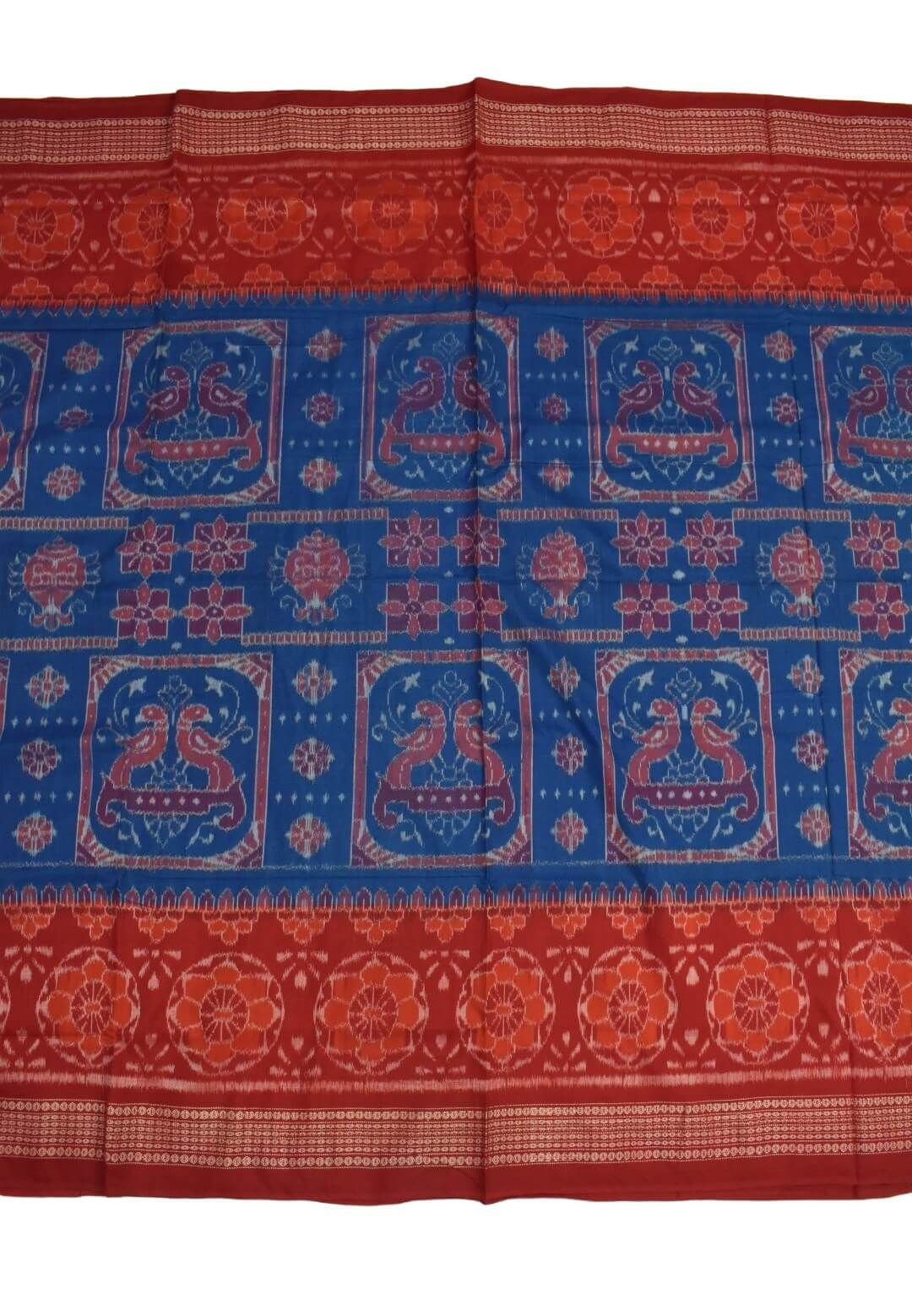 Blue Colour Sambalpuri Handloom Cotton Bandha Saree