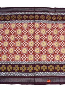 Biscuit Colour Pasapali Design Sambalpuri Handloom Cotton Saree
