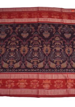 Black Colour  Sambalpuri Handloom Cotton  Bandha Saree