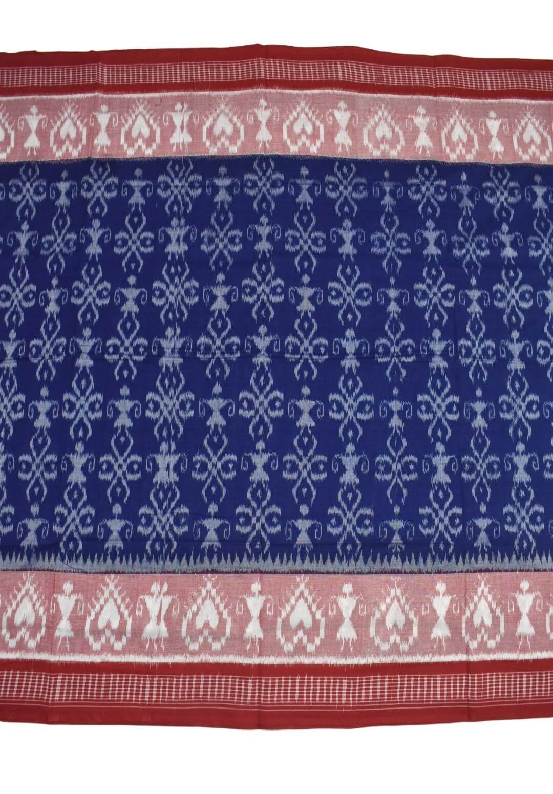 Blue Colour Sambalpuri Handloom Cotton Bandha Saree