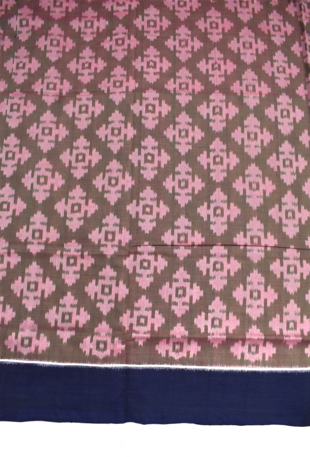 Pitch Colour Sambalpuri Handloom Cotton Bandha Saree - Image 4