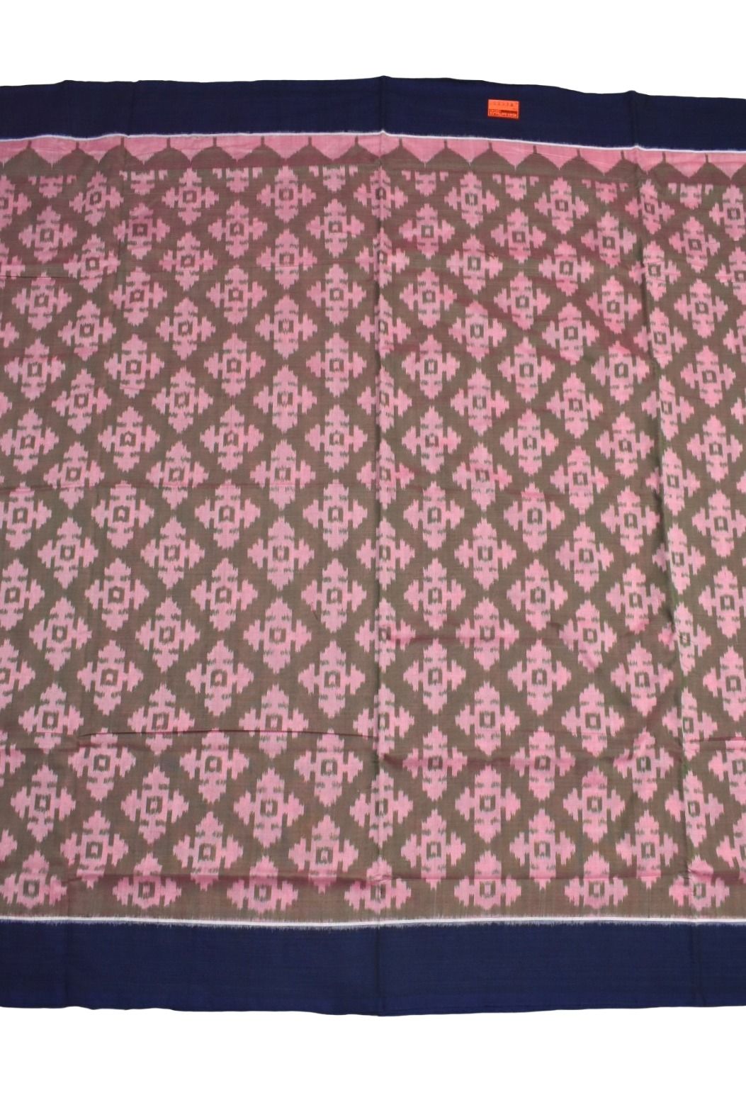Pitch Colour Sambalpuri Handloom Cotton Bandha Saree