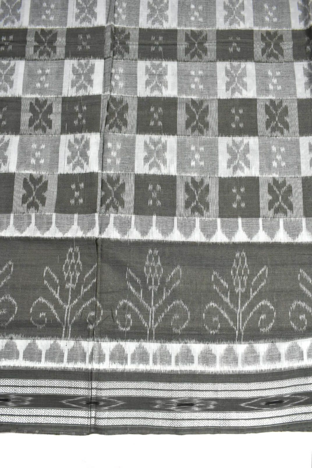 Pitch Colour Sambalpuri Handloom Cotton Saree - Image 4