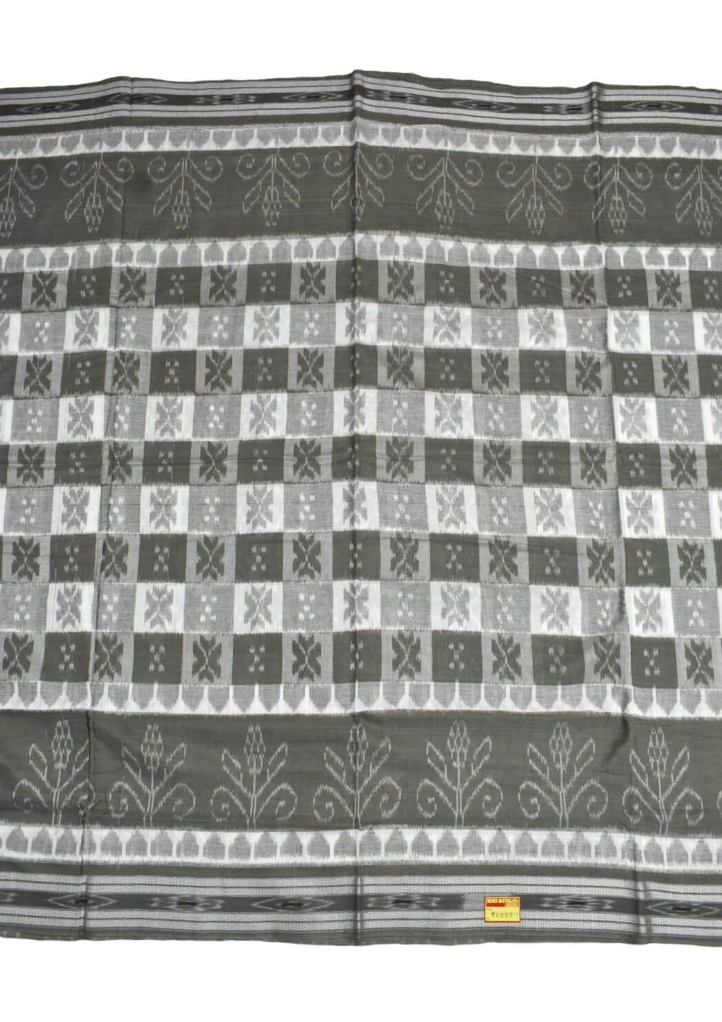 Pitch Colour Sambalpuri Handloom Cotton Saree