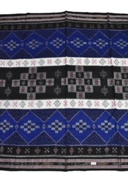 Blue-Black Colour Sambalpuri Handloom Cotton Saree