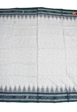White Colour Sambalpuri Handloom Cotton Saree