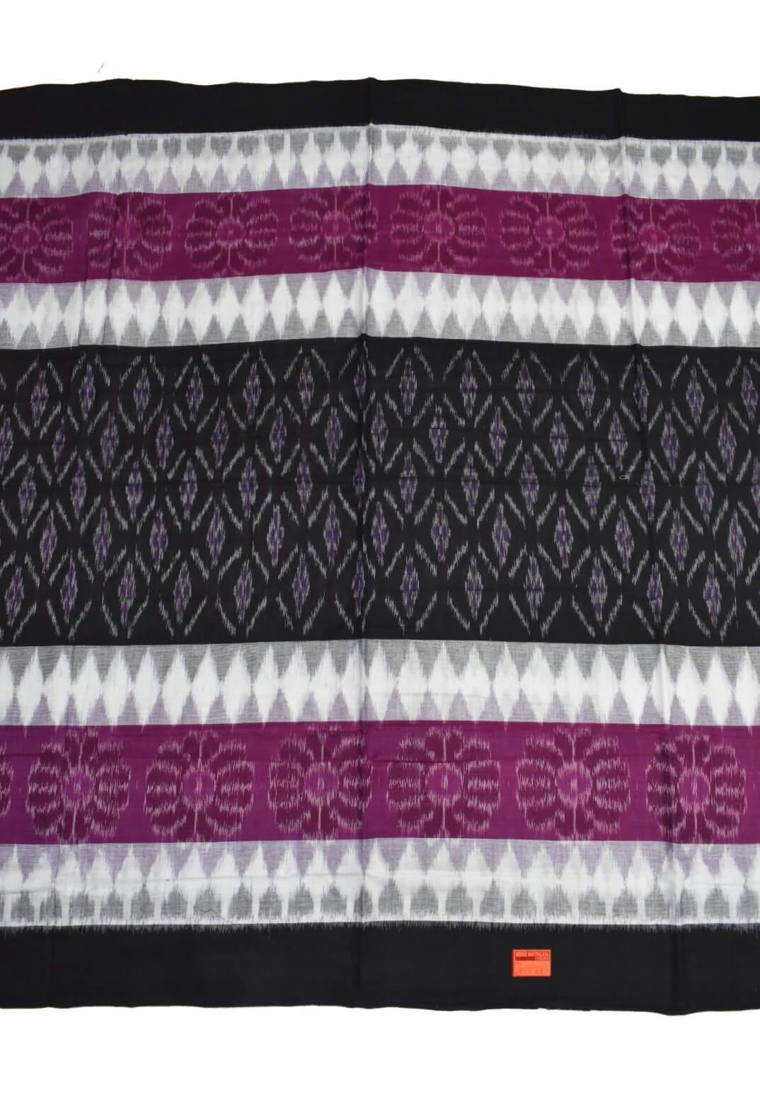 Black Colour Sambalpuri Handloom Cotton Saree