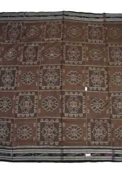 Brown Colour Sambalpuri Handloom Cotton Saree