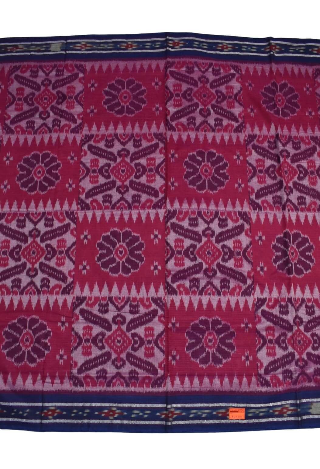 Red Colour Sambalpuri Handloom Cotton Saree