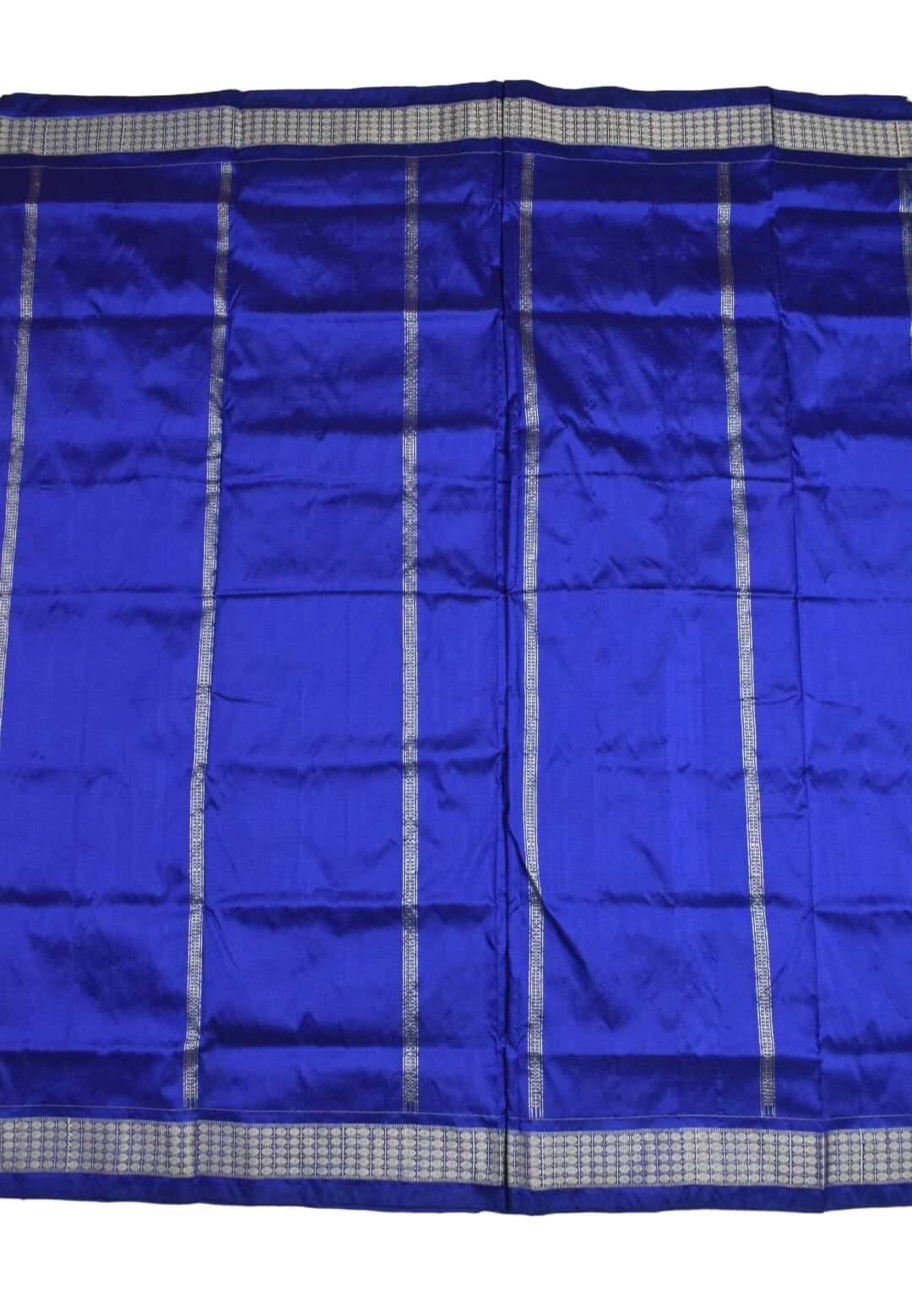 Blue Combination Patli Design Sambalpuri Handloom Silk Saree - Image 2