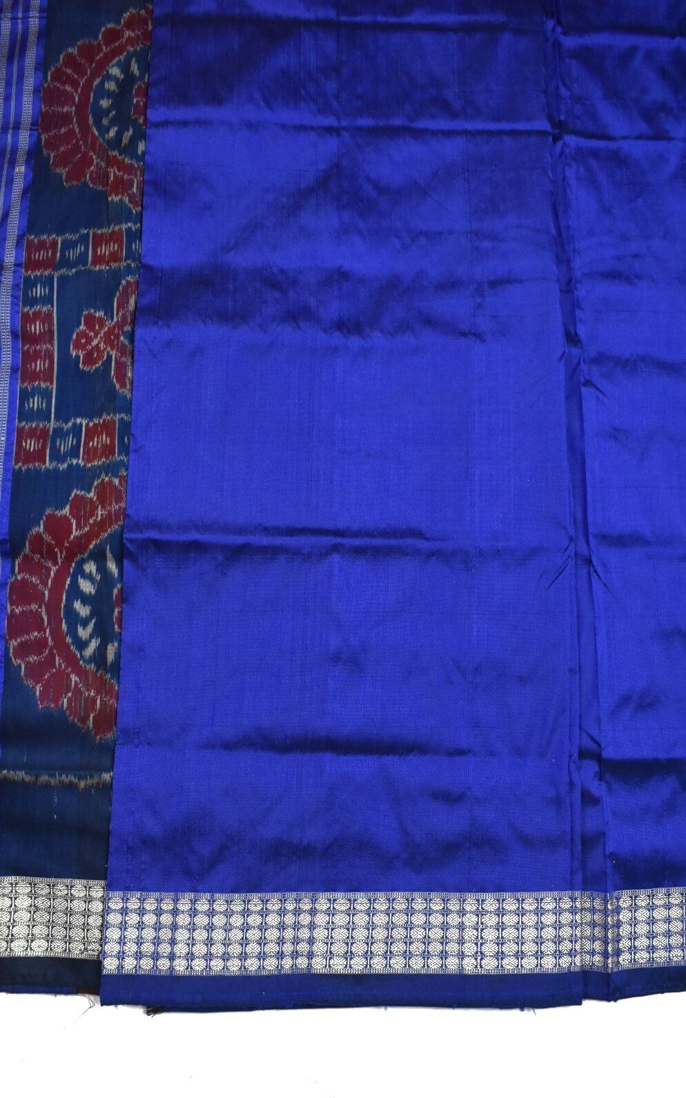 Green Combination Patli Design Sambalpuri Handloom Silk Saree - Image 6