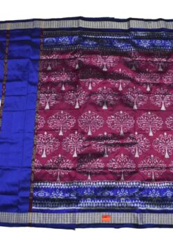 Green Combination Patli Design Sambalpuri Handloom Silk Saree