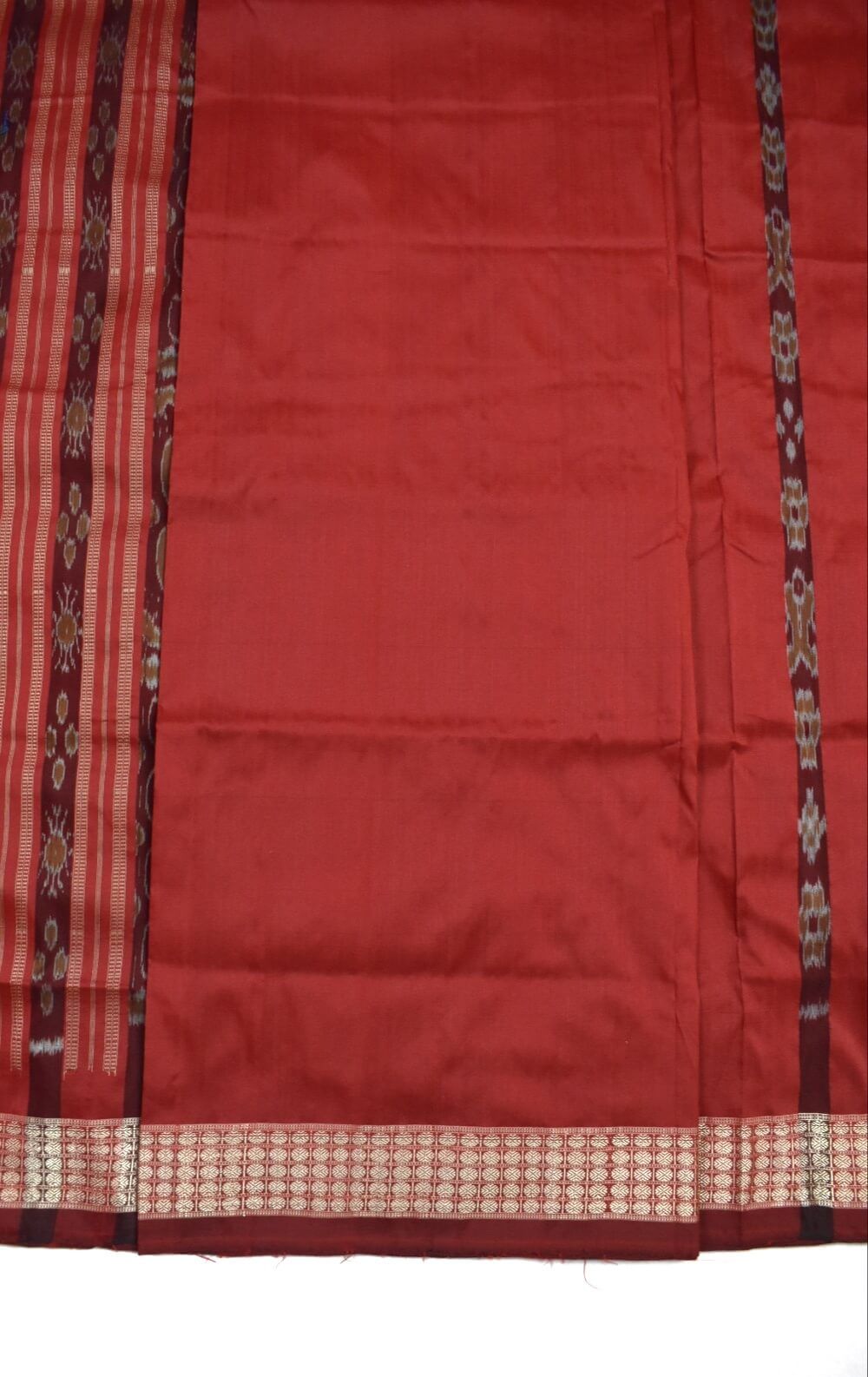 Green Combination Patli Design Sambalpuri Handloom Silk Saree - Image 6