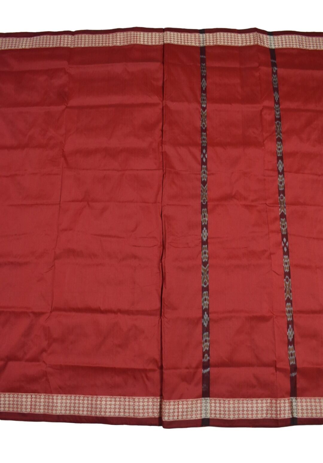 Green Combination Patli Design Sambalpuri Handloom Silk Saree - Image 2