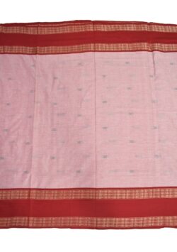 White Colour Sambalpuri Handloom Cotton Saree