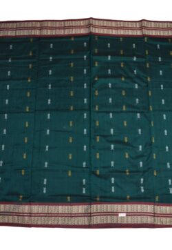 Green Colour Sambalpuri Handloom Cotton Saree