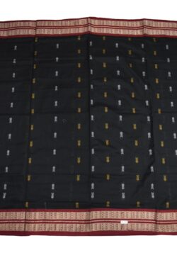 Black Colour Sambalpuri Handloom Cotton Saree