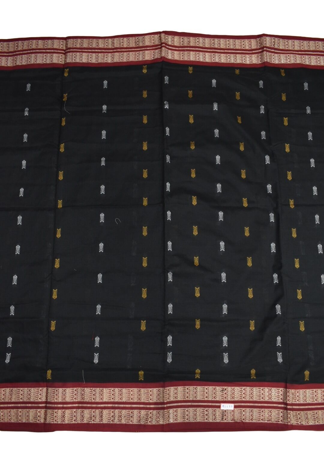 Black Colour Sambalpuri Handloom Cotton Saree