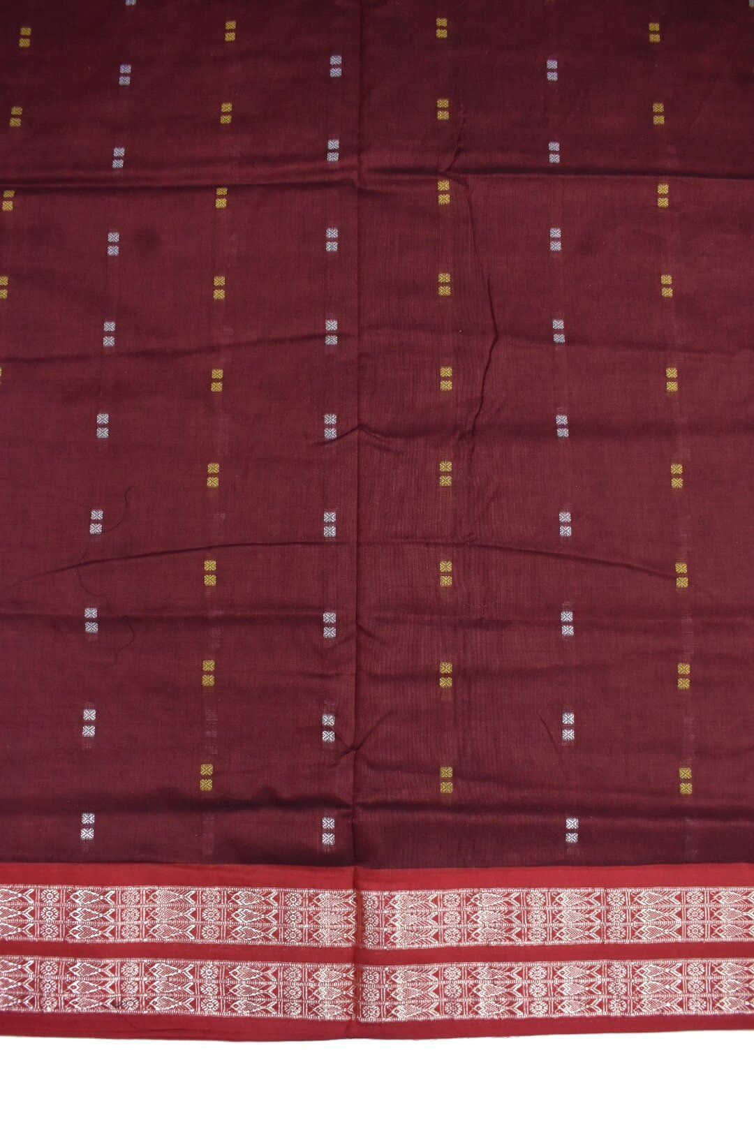 Green Colour Sambalpuri Handloom Cotton Saree - Image 4