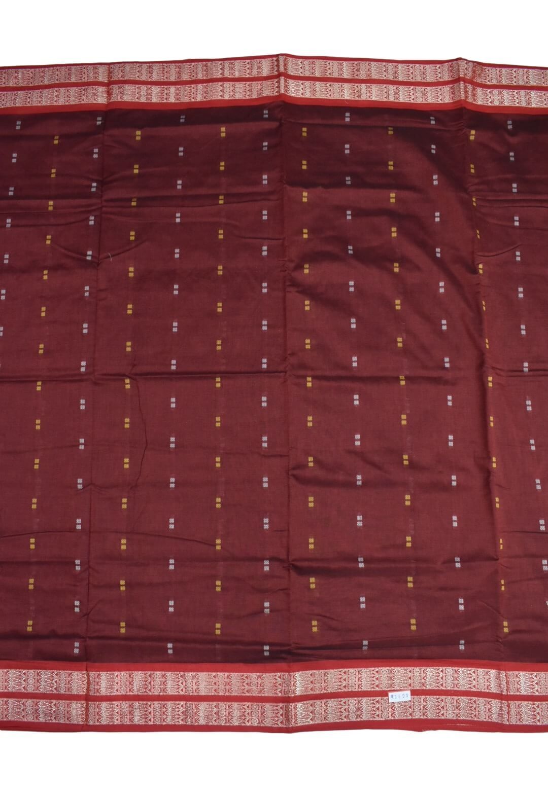 Green Colour Sambalpuri Handloom Cotton Saree