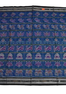 Blue Colour Sambalpuri Handloom Cotton Saree