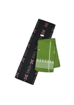 Black Colour Sambalpuri Handloom Cotton Dress Material