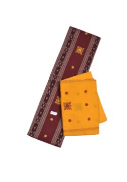 Maroon Colour Sambalpuri Handloom Cotton Dress Material