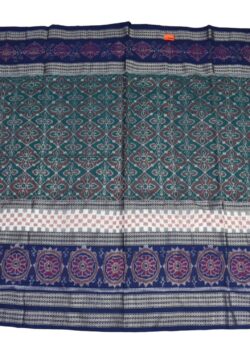 Green Colour Sambalpuri Handloom Cotton Saree
