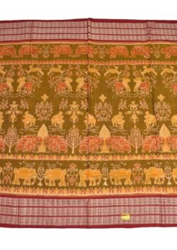 Yellow Colour Sambalpuri Handloom Cotton Saree