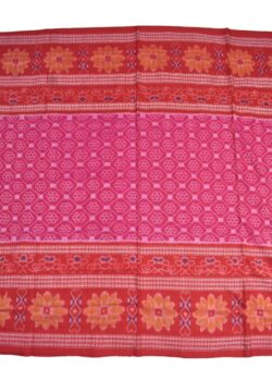 Pink-Red Colour   Sambalpuri Handloom Cotton Saree