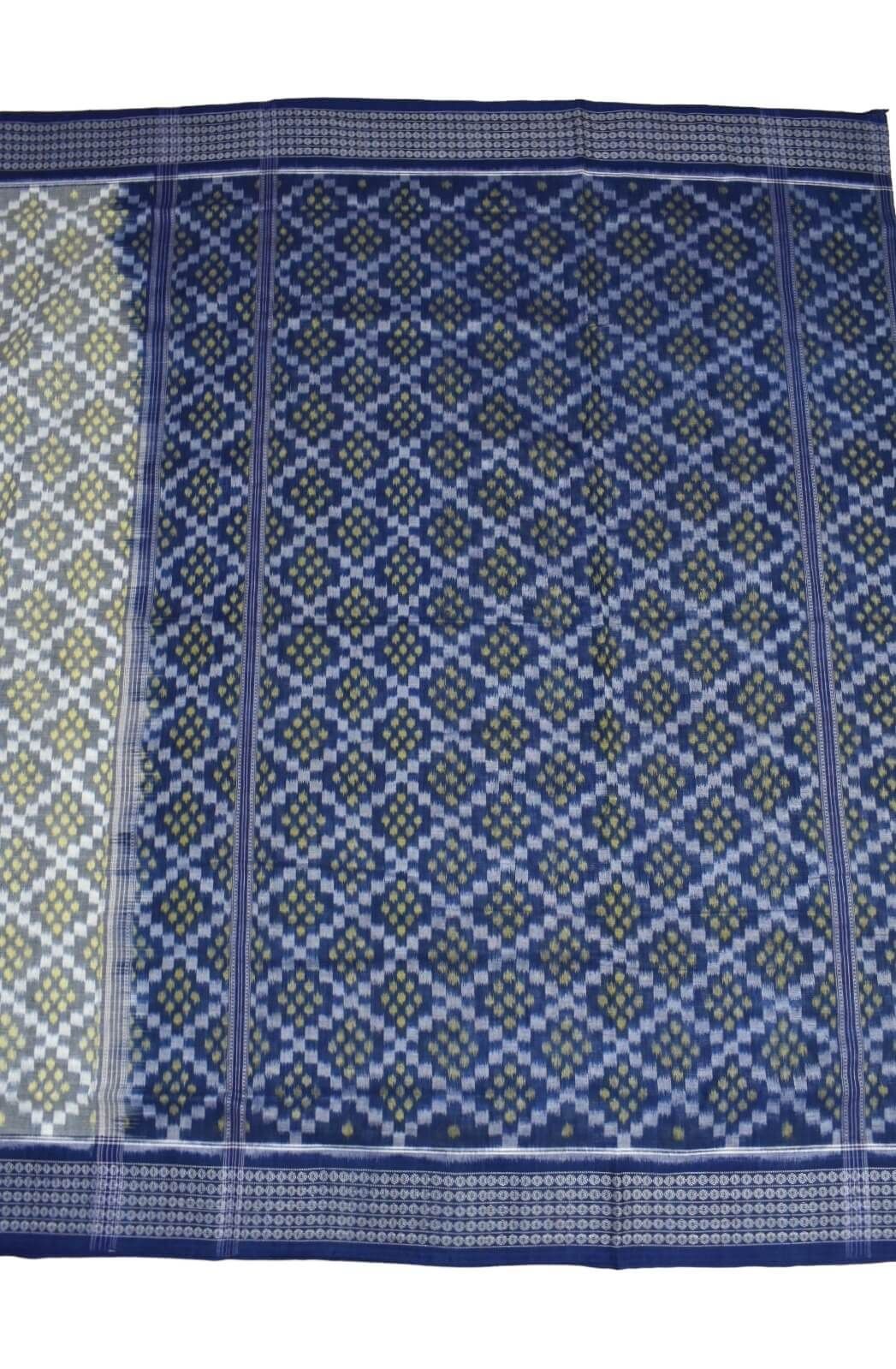 Pitch Colour Sambalpuri Handloom Cotton Saree - Image 2