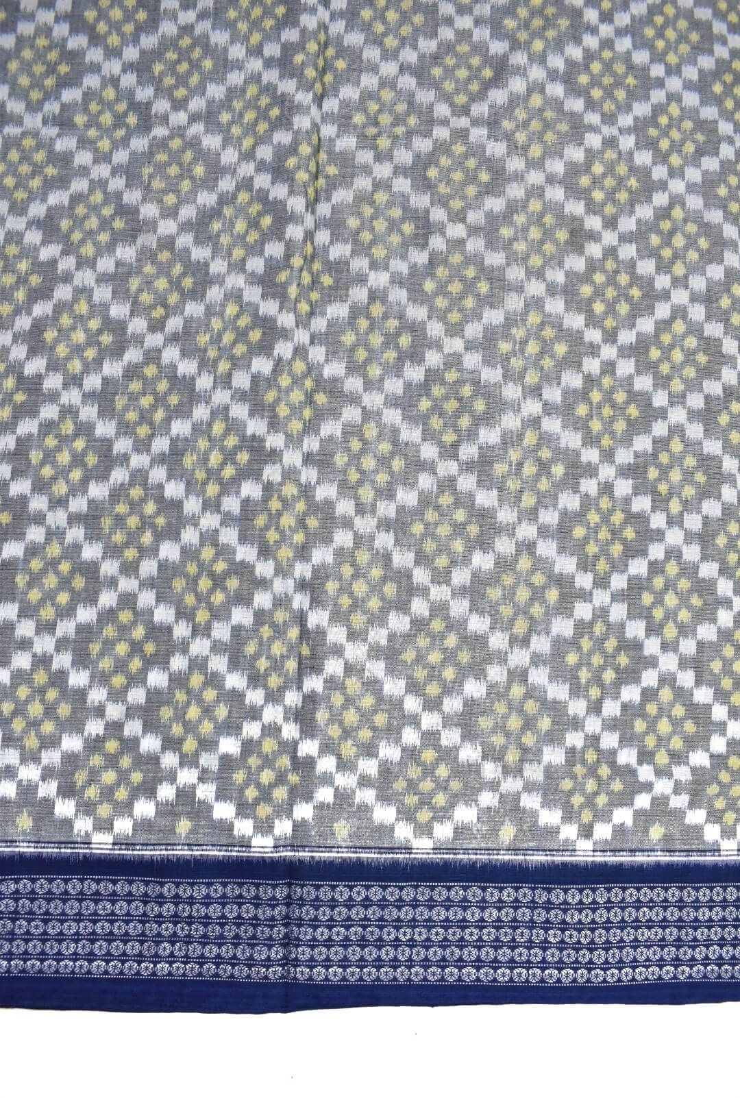 Pitch Colour Sambalpuri Handloom Cotton Saree - Image 4