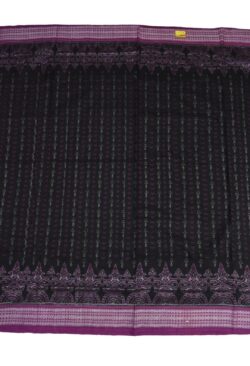 Black Colour   Sambalpuri Handloom Cotton Saree