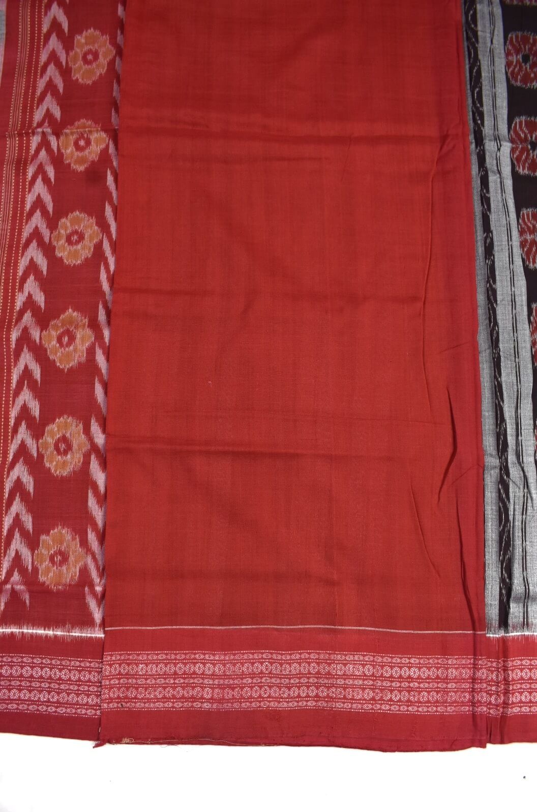 Black Colour Sambalpuri Handloom Cotton Saree - Image 5