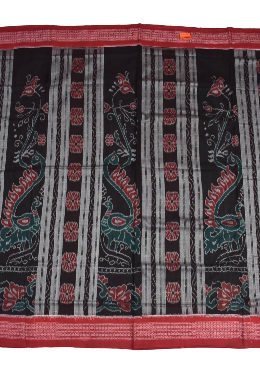 Black Colour Sambalpuri Handloom Cotton Saree