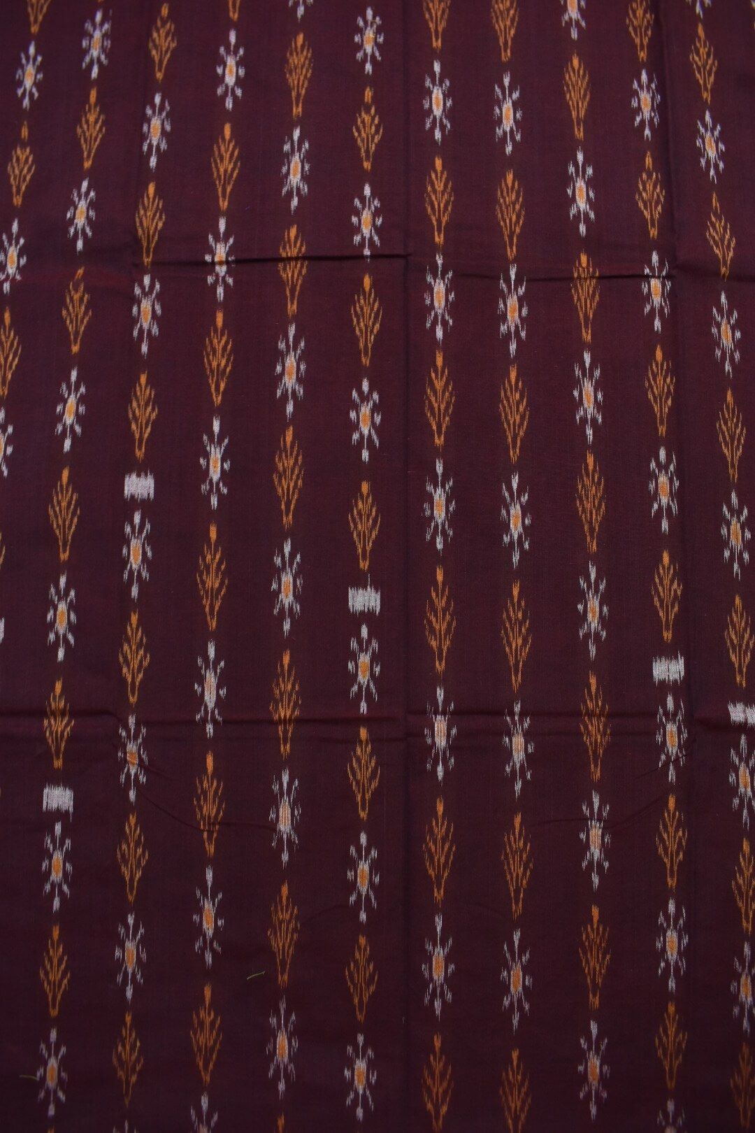 Deep Maroon Colour Sambalpuri Handloom Cotton Bomkai Dress Material - Image 5