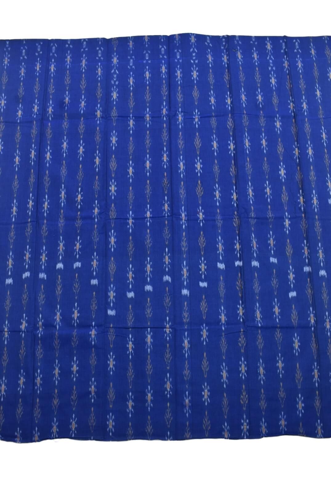 Sky Blue Colour Sambalpuri Handloom Cotton Bomkai Dress Material - Image 4