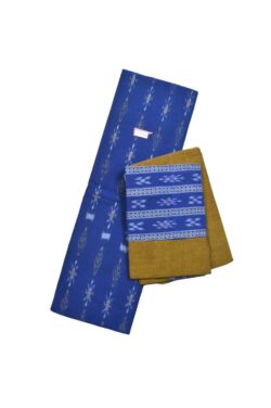 Sky Blue Colour Sambalpuri Handloom Cotton Bomkai Dress Material
